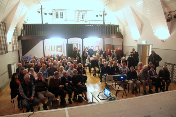 packed hall for the talk