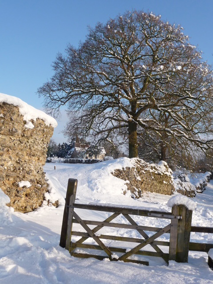 winter at wall